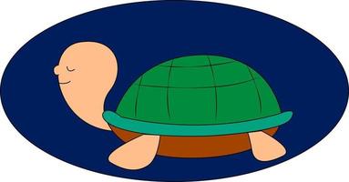 Weird turtle, illustration, vector on white background