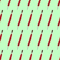 Kebabs pattern, seamless pattern on blue background. vector