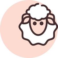 Restaurant sheep, illustration, vector on a white background.