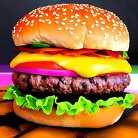 Gourmet fresh delicious homemade hamburger. photo