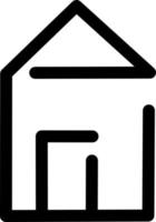 Small simple house, icon illustration, vector on white background
