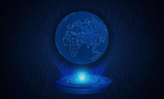 Modern Holographic World Map vector