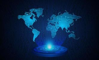 Modern Holographic World Map vector