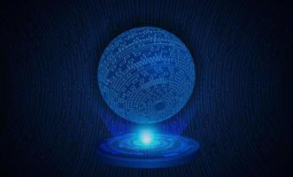 Modern Holographic Globe vector