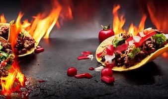 deliciosos tacos de comida mexicana. foto