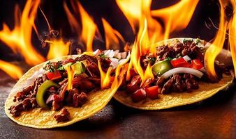 Mexican food delicious Tacos. photo