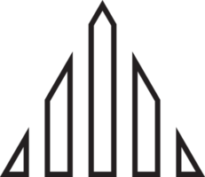 abstrakt triangel berg logotyp illustration i trendig och minimal stil png