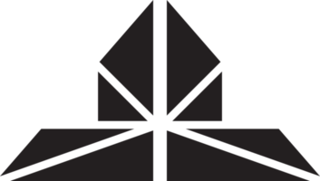 abstract vleugel driehoek logo illustratie in modieus en minimaal stijl png