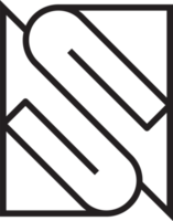 illustration abstraite du logo de la ligne carrée dans un style branché et minimaliste png