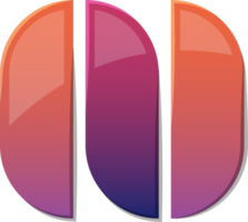 ilustração abstrata do logotipo da letra n em estilo moderno e minimalista png