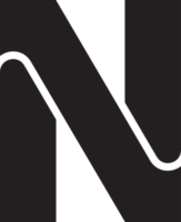 ilustración abstracta del logotipo de la letra n en un estilo moderno y minimalista png