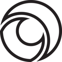 ilustración abstracta del logotipo de la letra o en un estilo moderno y minimalista png