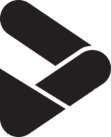 ilustración abstracta del logotipo del botón de reproducción en un estilo moderno y minimalista png