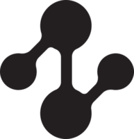 abstract punt en verbinding logo illustratie in modieus en minimaal stijl png