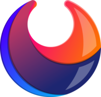 abstract cirkel logo met gaten illustratie in modieus en minimaal stijl png