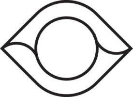 logo de cercle abstrait avec illustration de trous dans un style branché et minimal png