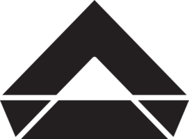 logo triangle abstrait et bouton de lecture dans un style branché et minimal png