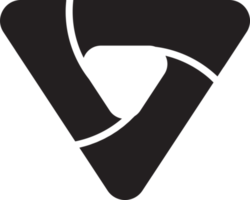 logotipo de triángulo abstracto en estilo moderno y minimalista png