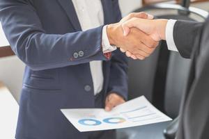 two business men shake hands for business cooperation