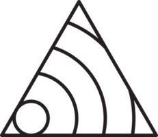 illustration abstraite du logo du triangle pyramidal dans un style branché et minimaliste png