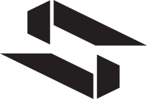 abstract twee lijnen logo illustratie in modieus en minimaal stijl png