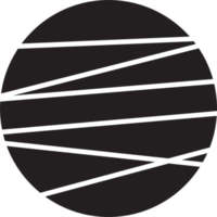 abstrakt cirkel och linje logotyp illustration i trendig och minimal stil png