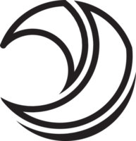 logotipo do círculo abstrato com ilustração de buracos em estilo moderno e minimalista png