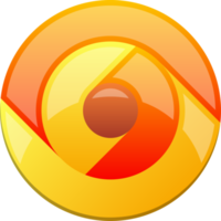 ilustración de logotipo de círculo superpuesto abstracto en estilo moderno y minimalista png