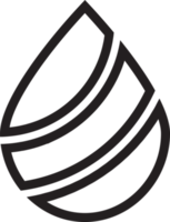 ilustración de logotipo de gota de agua abstracta en estilo moderno y minimalista png
