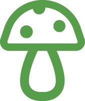 Green mushroom, illustration, on a white background. vector