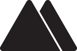 Abstract triangle mountain logo illustration in trendy and minimal style png