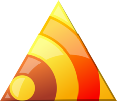 ilustración abstracta del logotipo del triángulo piramidal en un estilo moderno y minimalista png