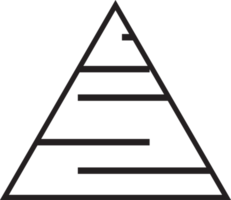 abstract piramide driehoek logo illustratie in modieus en minimaal stijl png