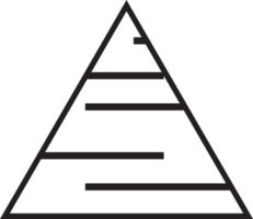 Abstract pyramid triangle logo illustration in trendy and minimal style png