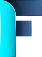 abstract brief f logo illustratie in modieus en minimaal stijl png