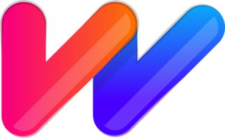 ilustración abstracta del logotipo de la letra w en un estilo moderno y minimalista png