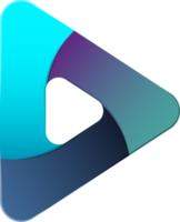 abstrakte Play-Button-Logo-Illustration im trendigen und minimalistischen Stil png