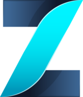 Abstract letter Z logo illustration in trendy and minimal style png