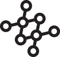 illustration abstraite du logo point et connexion dans un style branché et minimal png