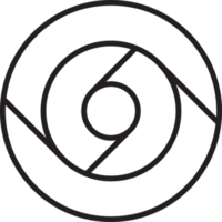 illustration abstraite du logo du cercle superposé dans un style branché et minimaliste png