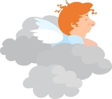 Angel in heaven,illustration,vector on white background vector