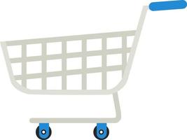 Shopping cart, illustration, vector on white background.