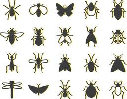 Flying insects, illustration, vector, on a white background. vector