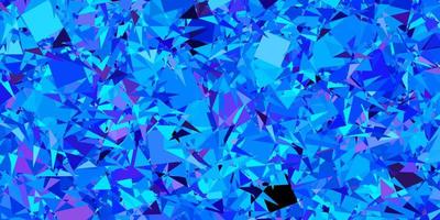 Dark Pink, Blue vector background with triangles.