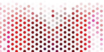 Light pink, red vector texture with disks.