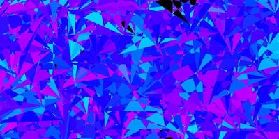 Dark Pink, Blue vector backdrop with triangles, lines.