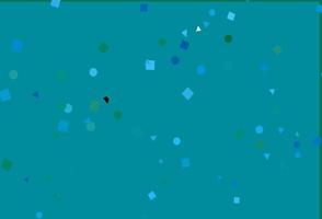 Light Blue, Green vector texture in poly style with circles, cubes.