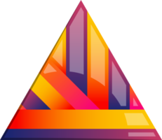 abstrakte Pyramiden-Dreieck-Logo-Illustration im trendigen und minimalistischen Stil png