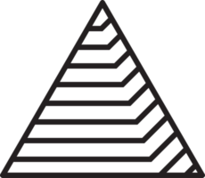 Abstract pyramid triangle logo illustration in trendy and minimal style png