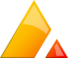 illustration de logo de montagne triangle abstrait dans un style branché et minimaliste png